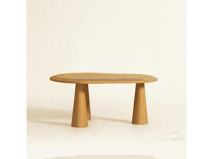 Modern <b>Solid</b> <b>Wood</b> Round Coffee Table Minimalist Nordic Living Room Center Table Oak Finish Low Tea Table Newest furniture 2026 - Product Image 4