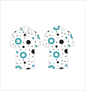 Camisa Polo Blanca Personalizada con Patrón de Círculos Negros y Verde Azulado, Camisa Polo de Golf Estampada Informal para Hombre, Transpirable, de Manga Corta - Product Image 6