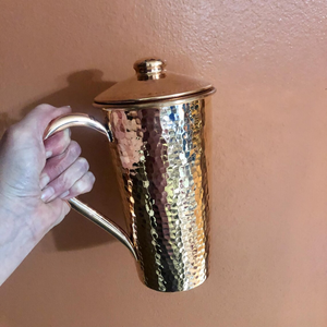 Jarra de Metal con Asa de Cobre, Jarra Hecha a Mano de Alta Calidad, Nuevo Diseño, Vajilla de Mesa, Jarra para Servir y Almacenar Agua Más Vendida - Product Image 4
