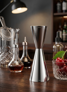 Jigger à cocktail japonais en acier inoxydable de qualité supérieure - Tasse à mesurer double pour spiritueux, style japonais, en acier inoxydable - Product Image 2