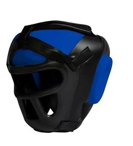 Protector de Cabeza para Boxeo, Cuero PU, Negro y Azul, Cierre de Velcro, Unisex, Adulto, Estilo Deportivo, Último Modelo 2026 - Product Image 1