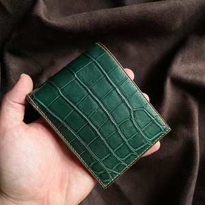Luxali <b>Men's</b> Luxurious Brand Bifold Wallet Handmade Alligator <b>Leather</b> Customizable Short Size <b>Purse</b> 11.5x9cm - Product Image 3