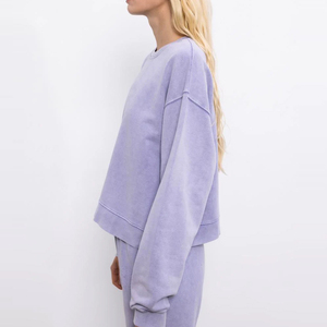 Sudadera con Capucha de Estilo Casual para Invierno, Lavado Ácido, 100% Algodón, Felpa Transpirable, Ecológica y de Secado Rápido para Mujer - Product Image 3