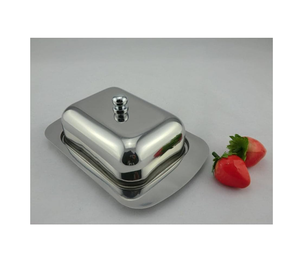 กล่องเนยสแตนเลสขัดเงาอย่างดี ดีไซน์สวยงาม สำหรับใช้ในชีวิตประจำวันในบ้านแบบดั้งเดิมหรือบ้านสมัยใหม่ - Product Image 1