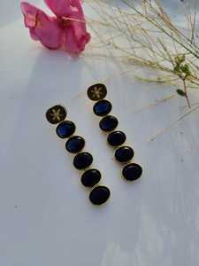 Colorful Gemstone <b>Crystal</b> Cushion Cut <b>Stud</b> <b>Earrings</b> Gold Plated Geometric Statement Jewelry for Women's Party Gift - Product Image 6