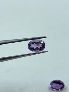 Pierre précieuse améthyste naturelle, pierre en vrac, 1,37 carat, 5x7MM, forme ovale, 2 pièces pour la fabrication de bijoux - Product Image 2