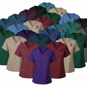Conjunto de Uniformes Médicos Transpirables y Ligeros Unisex para Hospital, Uniformes de Enfermería de Mezcla de Algodón, Ropa de Trabajo, Suministro al por Mayor - Product Image 2