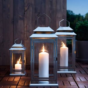 <b>Tall</b> metal candle <b>lantern</b> floor standing design indoor outdoor decor lighting elegant home decorative accent piece - Product Image 5