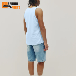 Camiseta sin mangas de verano con logo personalizado unisex, 100% algodón, 230-250 g/m², lisa, sin estampado, para hombre. - Product Image 3