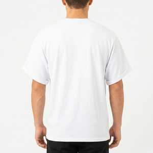 Camiseta de algodón lisa extragrande premium para hombre 2026, estilo casual, holgada, cuello redondo, manga corta, moda de verano para hombre - Product Image 5