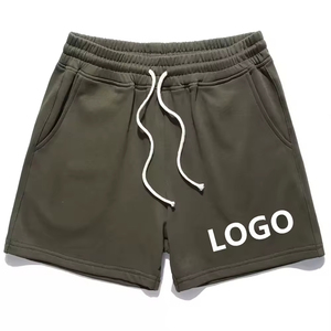 Nouvel Arrivage Short Homme Vintage en Maille Peignée Unie avec Cordon de Serrage, Coupe Décontractée Mi-longue, Teint Uni, Personnalisable - Product Image 6