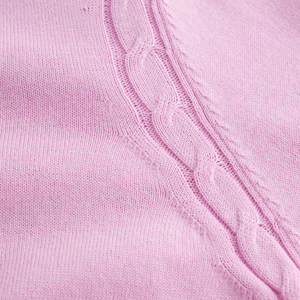 Light Pink Soft Touch Cotton Rich Crew Neck <b>Cardigan</b> <b>Womens</b> Long Sleeve Knitwear Button Front <b>Pockets</b> Bulk Autumn Simple Casual - Product Image 6