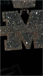 Colgante de Letra Grande con Diseño 3D Personalizado para Hombre y Mujer, Joyería Hip Hop, Colgante de Moissanita, Plata 925 - Product Image 4