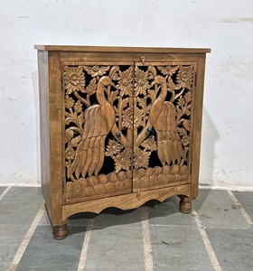 Meuble de rangement / buffet en bois massif sculpté de style royal indien, blanc, de haute qualité, pour salon moderne, vente en gros pour l'ameublement domestique - Product Image 4
