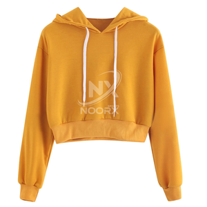 Sudadera corta con cordón para mujer, Top corto con capucha, Jersey, Blusa de manga larga, cuello redondo, Sudadera corta con capucha, novedad de 2025 - Product Image 1