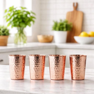 Vaso de Cobre Puro Ecológico con Diseño Intrincado Hecho a Mano para Uso Doméstico en la Cocina a Precio de Mayoreo - Product Image 6