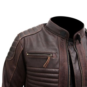CE Brown Genuine Leather <b>Biker</b> <b>Jacket</b> Men Motorcycle Protective <b>Jacket</b> - Product Image 4