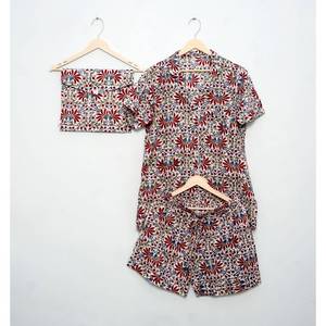 Ensemble de pyjama 100 % coton le plus vendu, manches courtes, vêtements de nuit confortables, tenue de détente classique boutonnée pour femme - Product Image 5