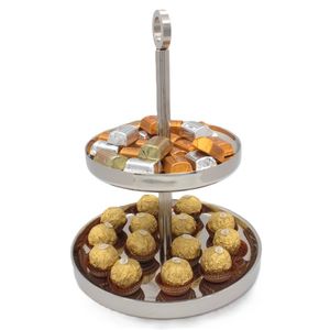 Elegante soporte redondo de metal para tartas, para exhibir postres en bodas, fiestas, eventos, catering y restaurantes. - Product Image 6