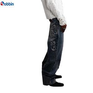 กางเกงยีนส์ผู้ชายขายดี รุ่นพรีเมียม สั่งตัดได้ ทรงวินเทจ ล้างสีพื้น ทรงตรงหลวม สีฟ้าซีด ขาดๆ แบบดิสเทรส เอวสูง - Product Image 5