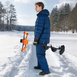 Trivella Elettrica da 20V con Punta da 8 Pollici, 2-in-1 Senza Fili per Pesca sul Ghiaccio e Lavori di Perforazione del Terreno - Product Image 2
