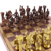 Jeu d'échecs international de luxe en laiton de designer, pièces d'échecs artistiques, coffret d'échecs, utilisation intérieure (maison/bureau), effet 3D pour enfants