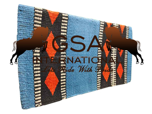 Couverture de selle 34 x 36, fabriquée à la main, 100% laine de Nouvelle-Zélande, couverture de selle western personnalisée pour l'équitation, prix d'usine - Product Image 3