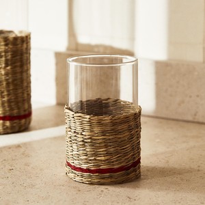 Best selling sheath seagrass drink <b>glass</b> cup carrier cover glassware <b>protector</b> sleeve holder for bar and kitchen - Product Image 6