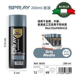 Gris moyen 200ML Fournitures d'artisanat modernes d'Espagne Modèle 8650 - Product Image 3