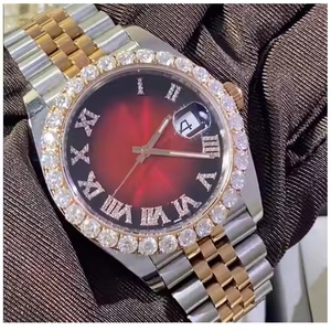 Montre à quartz haut de gamme Hip Hop Iced Out pour hommes avec cadran en moissanite et design de lunette glacée - Product Image 1