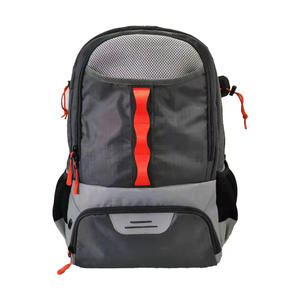 Mochila TITAN TREAD WEAR gris con detalles rojos y compartimento superior de malla - Product Image 1