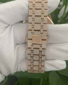 Custom Handcrafted Men's Hip Hop <b>Watches</b> VVS1 Moissanite Diamond & Stainless Steel Belt Automatic Analog Dial Display - Product Image 5