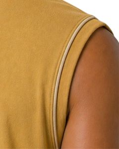 Camiseta sin Mangas Color Amarillo Mostaza para Hombre, Jersey de Algodón Premium, Chaleco Deportivo Informal de Verano, Ligero, Transpirable, Ajuste Personalizado - Product Image 4