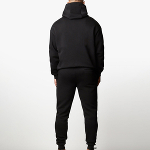 Ensemble de survêtement personnalisé pour homme, sweat à capuche oversize, logo imprimé, grande taille, unisexe, 100 % coton, pour le jogging - Product Image 2