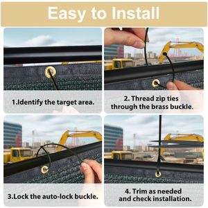 Recinzione per la privacy in HDPE verde scuro 4FT X 50FT, anti-roditori, con telaio in legno trattato termicamente e finitura UV per sicurezza giardino, casa e recinzione per animali - Product Image 4