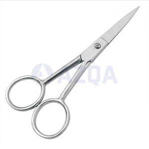 Tijeras de belleza para uñas de acero inoxidable con revestimiento de titanio múltiple, con punta recta en forma de flecha para cortar cejas y recortar cutículas. - Product Image 3