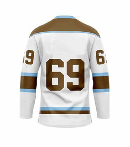 OEM Fully Printed V-<b>neck</b> Ice Hockey Jerseys Custom Design 100% Polyester Fabric Oversize Breathable Men's Ice Hockey Uniforms - Product Image 2