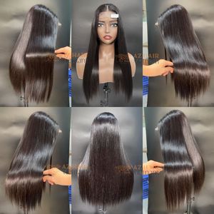 Long Length Swiss <b>Lace</b> <b>Wigs</b> Human Hair Glueless Virgin Vietnamese Hair Average Size <b>Wig</b> Cap Ready To Wear - Product Image 4