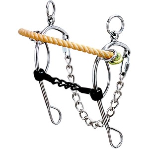 Veterinary Combination Hackamore Rope Stainless Steel Twisted Wire Snaffle Mouth Horse Bit <b>Smooth</b> All Horse Riding <b>Tools</b> - Product Image 3