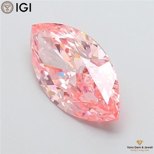Diamant de laboratoire CVD VS1 Clarity, couleur rose vif fantaisie, taille marquise, certifié IGI pour un chef-d'œuvre éternel, 4,00 CARAT - Product Image 3