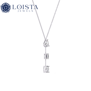 สร้อยคอเพชรทรงหยดน้ำ 18K ทองคำแท้ เพชรเพาะเลี้ยงในห้องปฏิบัติการ ดีไซน์คลาสสิก เหมาะเป็นของขวัญหมั้น สวยสง่าและมีสไตล์ - Product Image 2