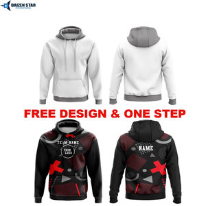 DAIZEN STAR Sweat-shirt unisexe à capuche en polaire unie, écologique, coupe classique, style décontracté hiver, impression par sublimation, avec poche - Product Image 4