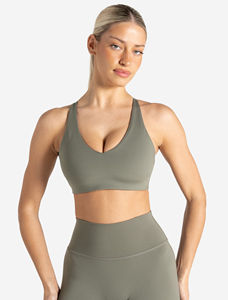 Nouveau soutien-gorge de sport Dusky Sage grande taille, réglable, respirant, à maintien élevé, avec détail dos découpé, ultra-extensible et lisse, pour adulte - Product Image 6