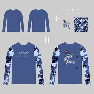 เสื้อตกปลาพิมพ์ลายแบบซับลิเมชั่นสั่งทำขายส่ง แขนยาว ป้องกันแสงแดด UPF50+ เสื้อยืดตกปลา - Product Image 5
