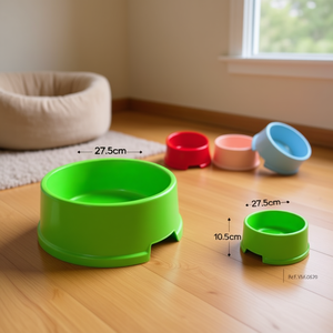 Comedero para Mascotas Yommy, Plato de Plástico Verde de 27.5cm para Perros y Gatos - Product Image 3