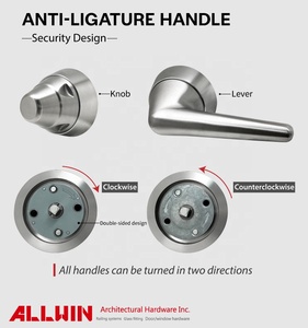 Anti Ligature <b>Handle</b> Stainless Steel <b>Handle</b> Knob for Hospital Safety <b>Door</b> Hardware - Product Image 2