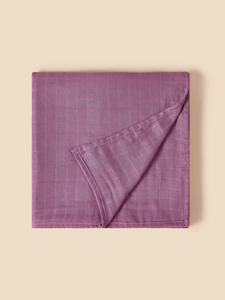 Manta Envolvente de Algodón Morado, Plegable, Estilo Simple, Color Sólido, Tejido de Tela - Product Image 1
