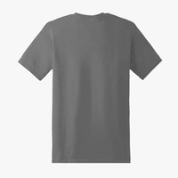 Herenshirt, grijs, korte mouwen, O-hals, regular fit, casual jersey gebreid, effen kleur, uni, katoen, ademend