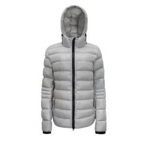 Chaqueta Acolchada Ligera con Capucha y Bordado para Hombre, Chaqueta de Invierno con Cierre, Resistente al Viento, Forro Polar para Exteriores - Product Image 1