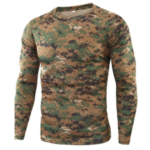 T-shirt de chasse camouflage à manches longues, personnalisable avec logo, séchage rapide, respirant, vêtements de tir en plein air pour hommes, chemises de chasse - Product Image 5